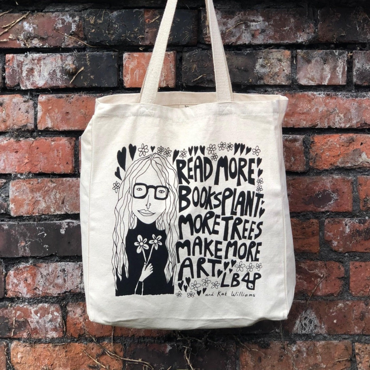 Life Before Plastic x Kat Williams - Premium Organic Cotton Tote Bag - Read More Books